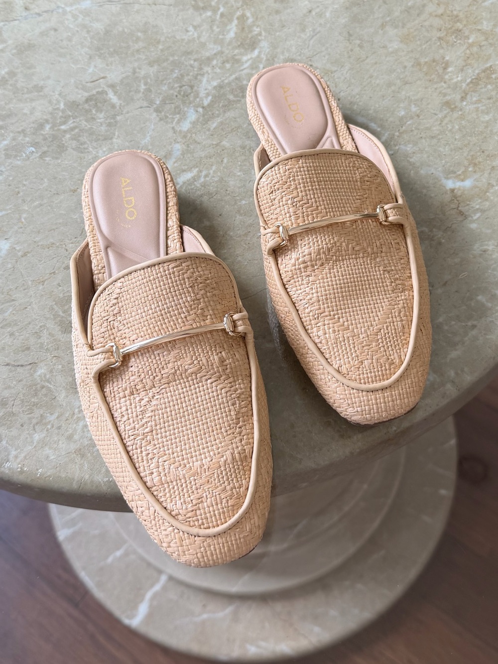 Aldo Flex Woven Rattan Style Mule